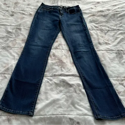 Calvin Klein  Straight dark wash mid rise jeans, size 6 western preppy logo