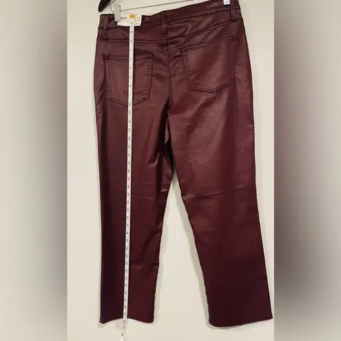 Maurice's NWT  High Rise Slim Straight Ankle Pants Size 12 Red/brown color