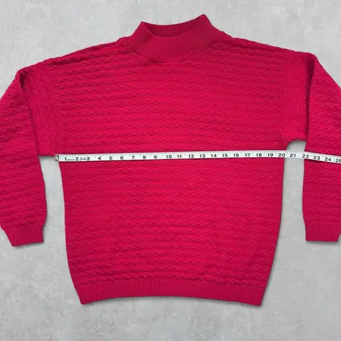 Kate Collins Pink Textured Knit Sweater Women’s S/M Red Size M