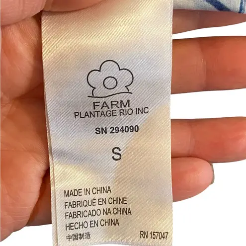 Farm Rio Rainbow Chita Empire-Waist vibrant Floral puff sleeve Blouse resortwear