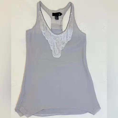 Isabel Lu Vintage Crepe Slip Mini Dress - Silver - M