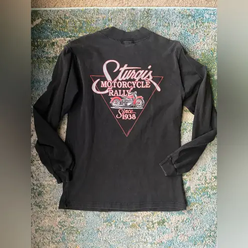 Vintage 90s Sturgis motorcycle biker logo long sleeve t