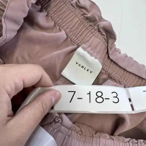 Varley Shorts Womens Medium Mauve Pink Jonas Paperbag EcoCosy Sorona Pull On