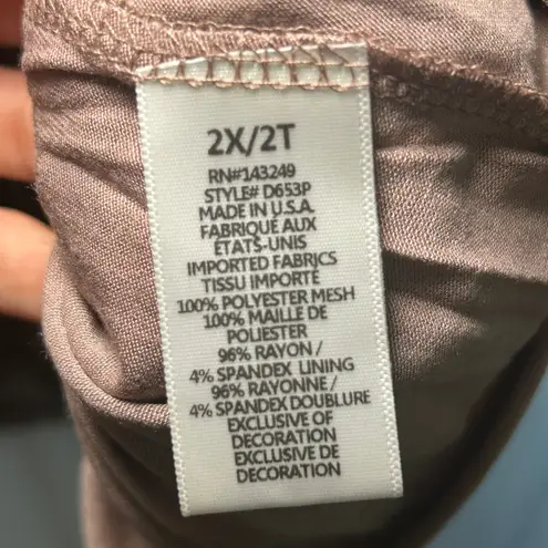 Dantelle Women's 2X Skirt Sequin Bronze Gold Plus Size Party Cocktail Sparkle