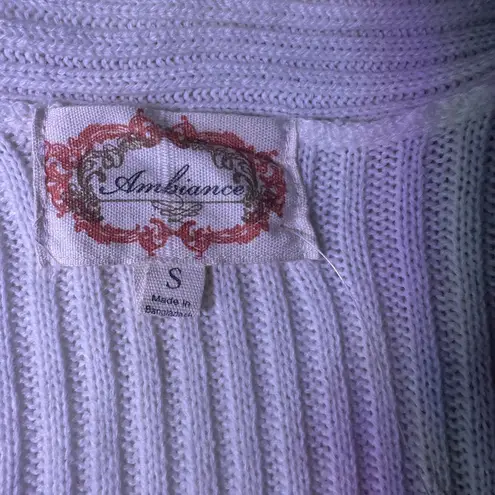 Ambiance Ivory Draped Cardigan