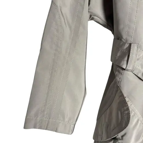 CELINE Beige Silk Stitched Belted Trench Coat Women’s Size M