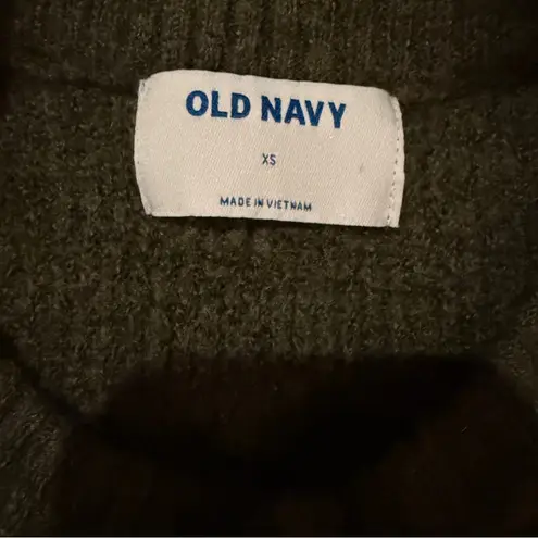 Old Navy Olive Green Knit Long Sleeve Crewneck Pullover Sweater Sz XS