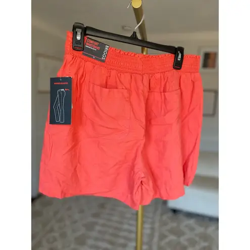 Briggs New York NWTs Briggs Linen Coral Shorts Resort Beach Lightweight Summer Spring Coastal 12
