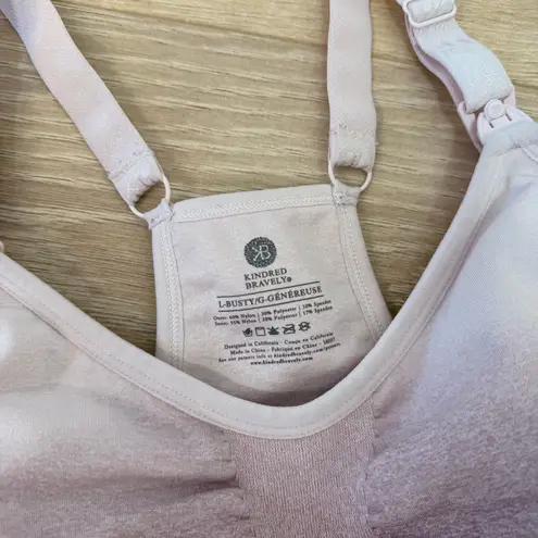 Kindred Bravely Pink Ombré Nursing & Pumping Bra Size L - Image 8