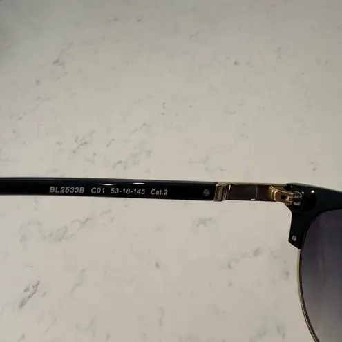 Balmain cat eye aviator unisex Stylish Black and Gold Sunglasses