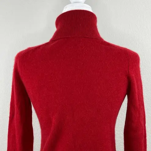 White + Warren Essential Cashmere Red Long Sleeve Turtleneck Sweater Small/Large