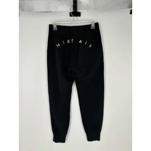 Nike  Air Sweatpants Joggers‎ Black Gold Logo Front And Back Drawstring Size S