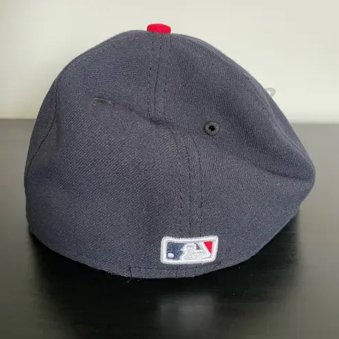 New Era 59Fifty Men Women Cap Boston Red Sox Sock On Field Navy Hat 6 7/8 Blue