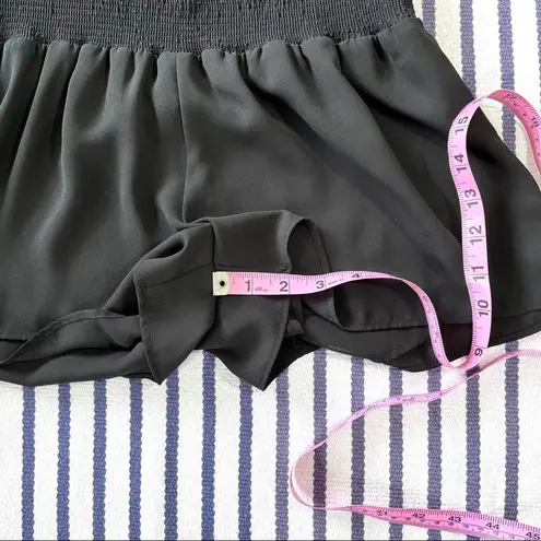 Chelsea28 Black Bell Sleeve Smocked Waist Romper Small