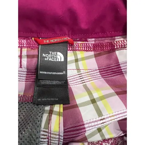 The North Face  Purple Plaid Shorts Board Shorts Swim Trunks Women Size 8