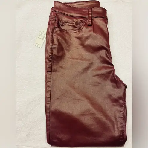 Maurice's NWT  High Rise Slim Straight Ankle Pants Size 12 Red/brown color