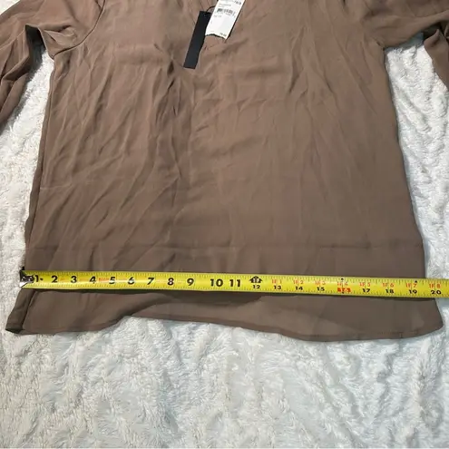 Ro & De  Size L Women's Taupe Long Sleeve V Neck Top