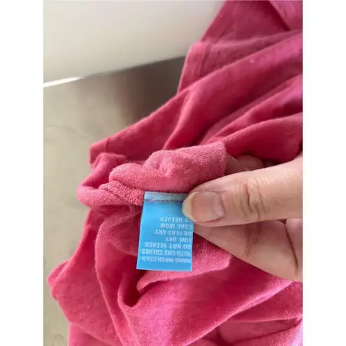 J. McLaughlin Women’s Linen Blend V-neck Short Sleeve T-shirt Size Large