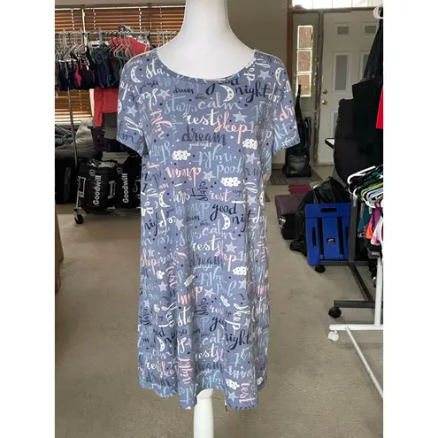 secret treasures Women's Blue Pink Sleepwear Pajama Dress S