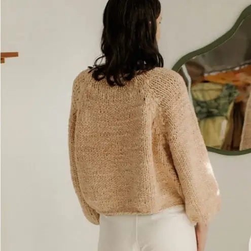 Apiece Apart 100% cotton handknit oversized Elena sweater in cream NWT