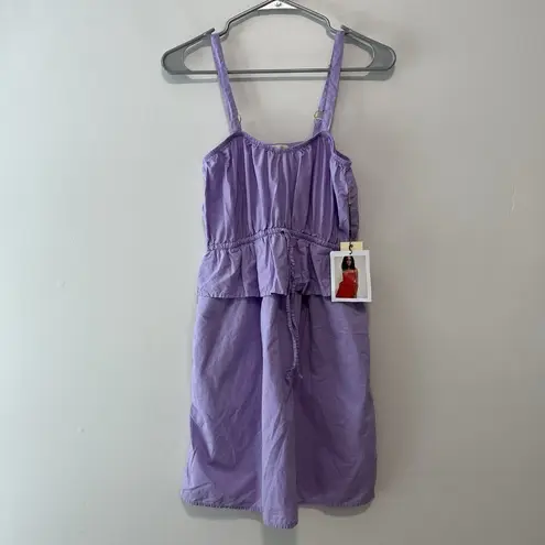 Nation Ltd . NWT Truly Purple Pima Cotton Mini Dress Size XS
