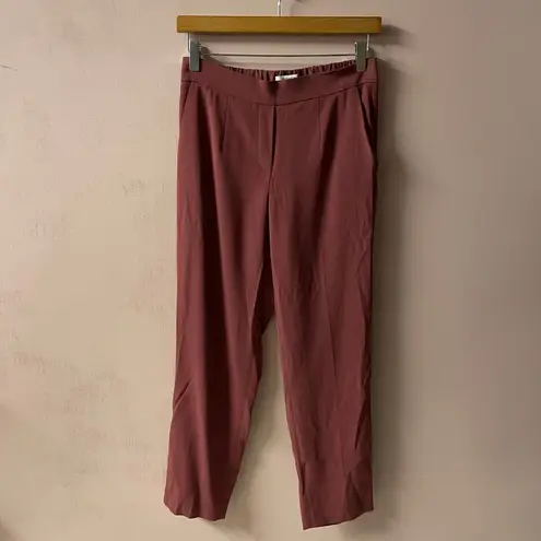 Babaton Aritzia Burgundy/Brick Red Tapered Leg Pants Size 4 EUC