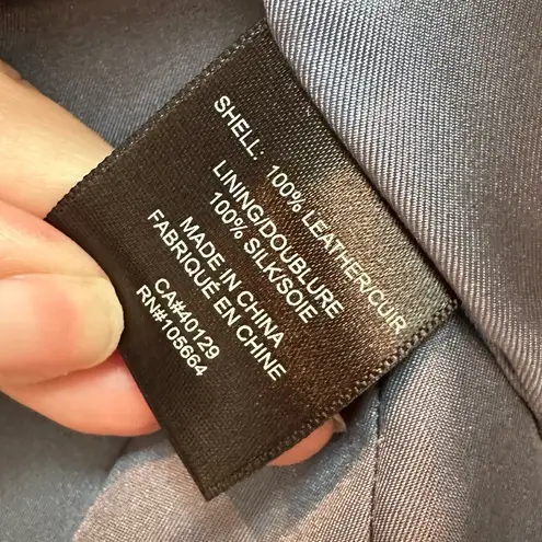 L.A.M.B. Vintage Gwen Stefani Rock Glam Leather Silk Metallic Gold Jacket Size 2