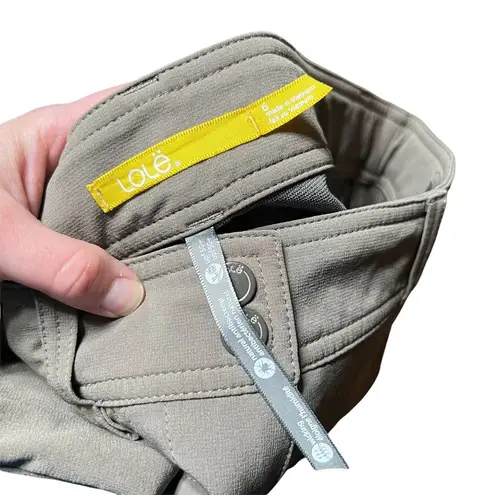 Lole Lolë Taupe Nylon Blend Stretchy Capri Pants Outdoor Hiking