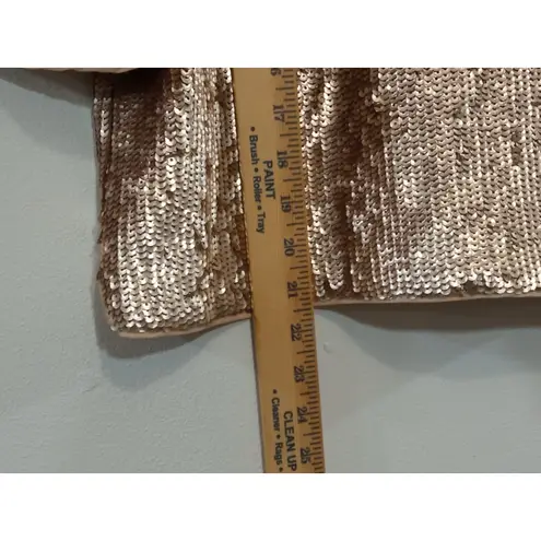 J. Crew Women’s Top Sequin Black Ribbon Zip Back Closure Gold MSRP $148 Size 8