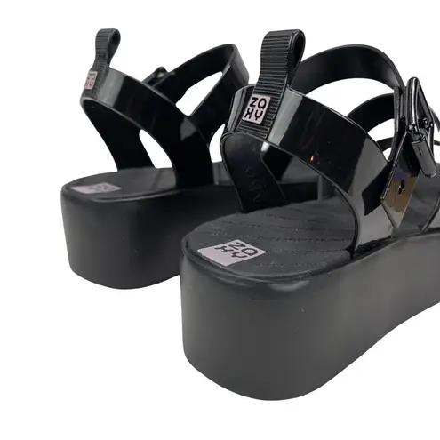 Zaxy Women's 18059 Future Platform Vanilla Scent Chunky Sandals in Black Size 8