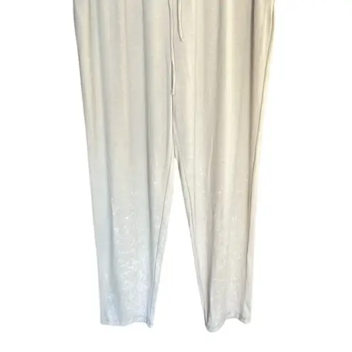 Coture Code Elegant Cream Jumpsuit tie waist drop neck size XL