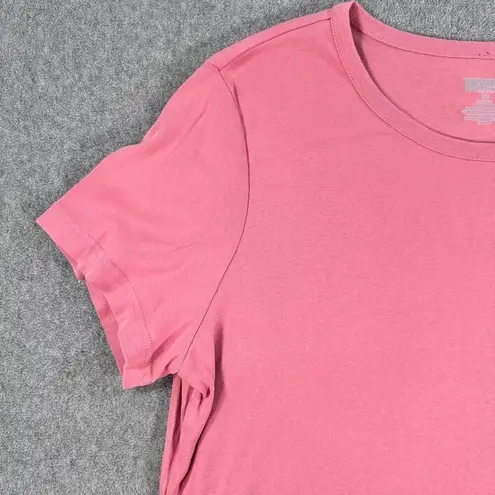 Duluth Trading Co. Short Sleeve Tee Shirt Women's 1X Pink Crew Neck Cotton