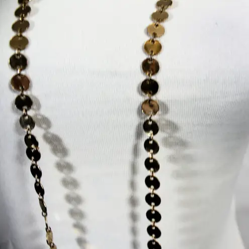 Vintage 60s Gold Mod Medallion Necklace | Sharon Tate Style