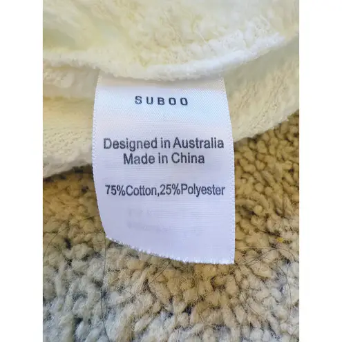 Suboo Castaway Sleeveless Crop Top White Fringe Lattice 0 Boho Western Cowgirl