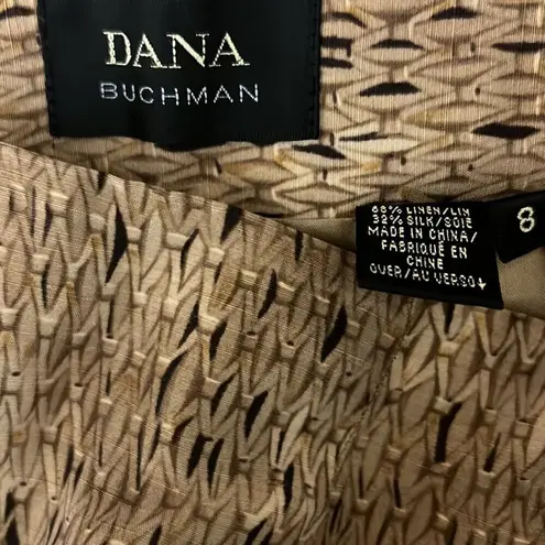 Dana Buchman Brown Retro Linen Silk Blend Crop Pants