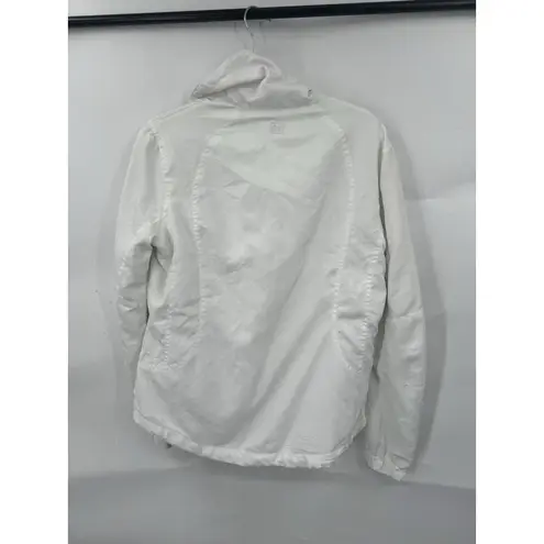 Wilson Windbreaker Jacket Women S White Outdoor Full Zip Gorpcore Hiking Camping