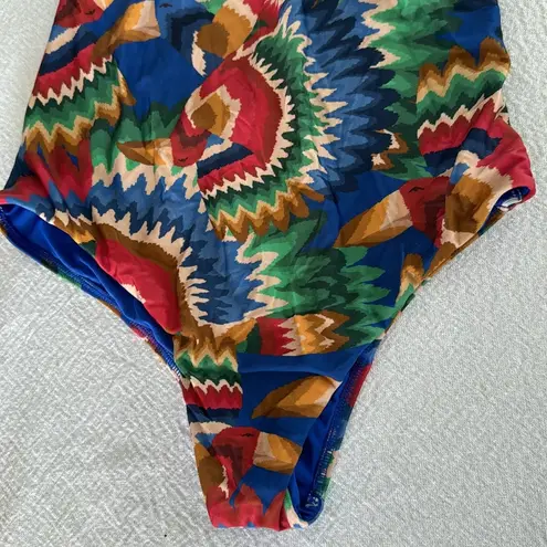 Farm Rio Chevron Toucans One Piece, size X-Small, $189