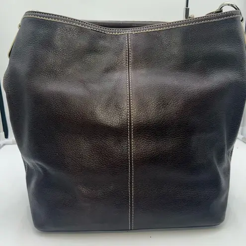 Marc Jacobs  Vintage Thick Leather Hobo Bag With Bows And Psychedelic Interior