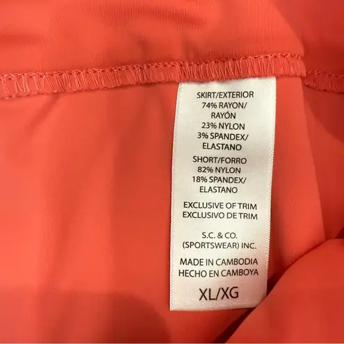 NWOT S.C. & CO. Coral Golf Skort With Pockets 360 Tummy Control Size X