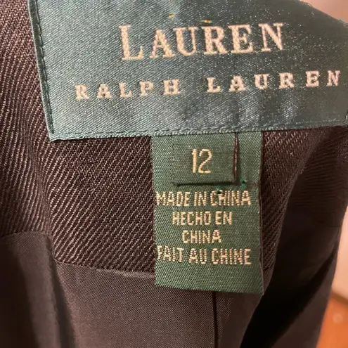 Lauren Ralph Lauren Black Long Blazer Mid Length 100% Linen Size12 Size 12