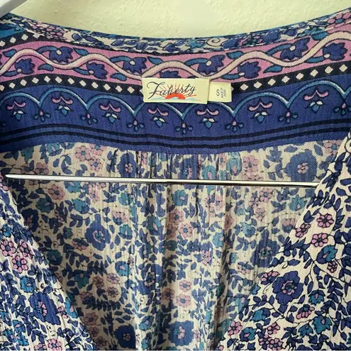 Faherty  Orinda Floral Maxi Dress in Monsserat Border Size Small thumbnail 6