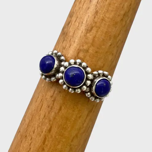 Sterling Silver Genuine Lapis Lazuli Ring - Sz 10