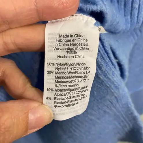 J Crew Women Periwinkle Blue Wool Alpaca Blend Turtleneck Pullover Sweater Sz XS