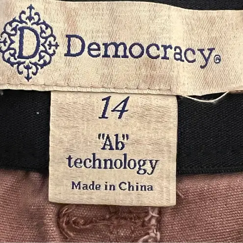 Democracy Ab Solution High Rise Shorts SZ 14 Brown Earthy