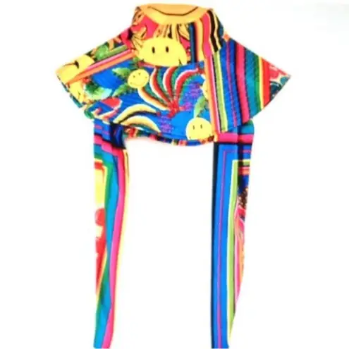 Farm Rio Mixed Scarves Smiley Hat NWT RARE ☀️