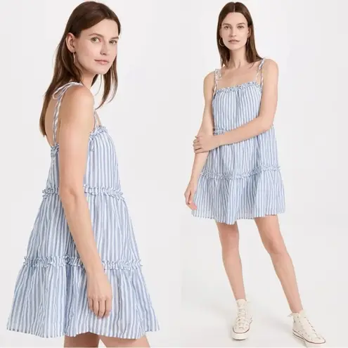 Rails Caralyn Dress Lighthouse Stripe Size Large Preppy Summer Babydoll Coastal - Image 2
