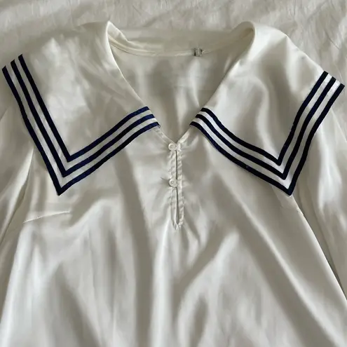 Sailor Collar Top White