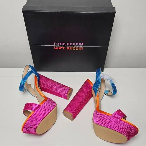 Cape Robbin Rosss Rhinestone Platform Heel - MULTI - Women's Size 10 - JYU6735