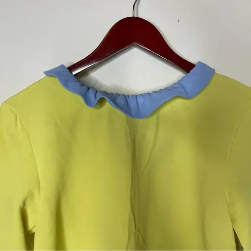 Pomander Place Tuckernuck Faye blouse yellow & blue sz XS