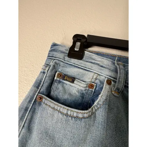 Polo Ralph Lauren Denim Midi Skirt Womens Sz 27 Slit Pencil Style Skirt Boho Blue